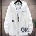 thumbnail image 6 of 2023 New Summer UV Protection White Skin Coats Men Fashion Letter Print Hooded Casual Thin Jackets Big Size 8XL 9XL, 6 of 6