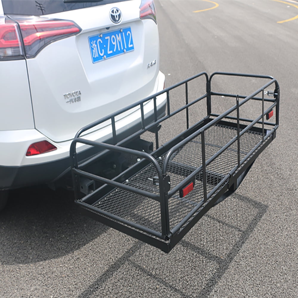 Kepooman Foldable Hitch Mounted Cargo Carrier Basket with 2" Receiver Kepooman Foldable Hitch Mounted Cargo Carrier Basket with 2" Receiver