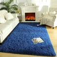 thumbnail image 5 of Arogan Soft Fluffy Area Rug Modern Shaggy Bedroom Rugs for Kids Room Nursery Rug Floor Carpets, 3'x 5',Navy Blue, 5 of 7