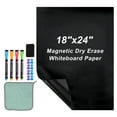 thumbnail image 1 of Uxcell 18"x24" Self Adhesive Magnetic Dry Erase Blackboard Paper Set, Black, 1 of 5