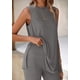 thumbnail image 5 of Pijama PRETTYGARDEN Conjunto de 2 Piezas con Shorts Lounge Gris Oscuro M, 5 of 8