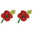 thumbnail image 1 of Broches Flores Con Clip Solapa Metal para El Día Del Recuerdo (A) Rojo, 1 of 4