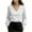 White, variant on Satin Shirts for Women Fashion Casual V Neck Solid Color Top Puff Long Sleeve Blouse Dressy Business Work Tops Blusa Satinada Mujer Elegante
