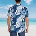 thumbnail image 4 of Pofeuu Flower Print Hawaiian Shirt for Men Sleeves Casual Button Down Summer Beach Dress Shirts T-Shirts,3X-Large, 4 of 7