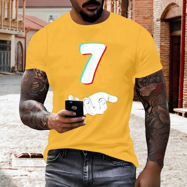 Tops para hombre, blusas y camisas de manga corta con cuello redondo para hombre, jersey informal con cuello redondo estampado para hombre, pantalones cortos deportivos para fitness, blusa de poliéste