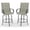 Brown Padded, variant on Memoryfield Outdoor Swivel Bar Stools Set of 2, Bar Height Patio Chairs with High Back & Armrests, Textilene Fabric Bar Stools for Patio, Deck, Backyard & Garden, Red