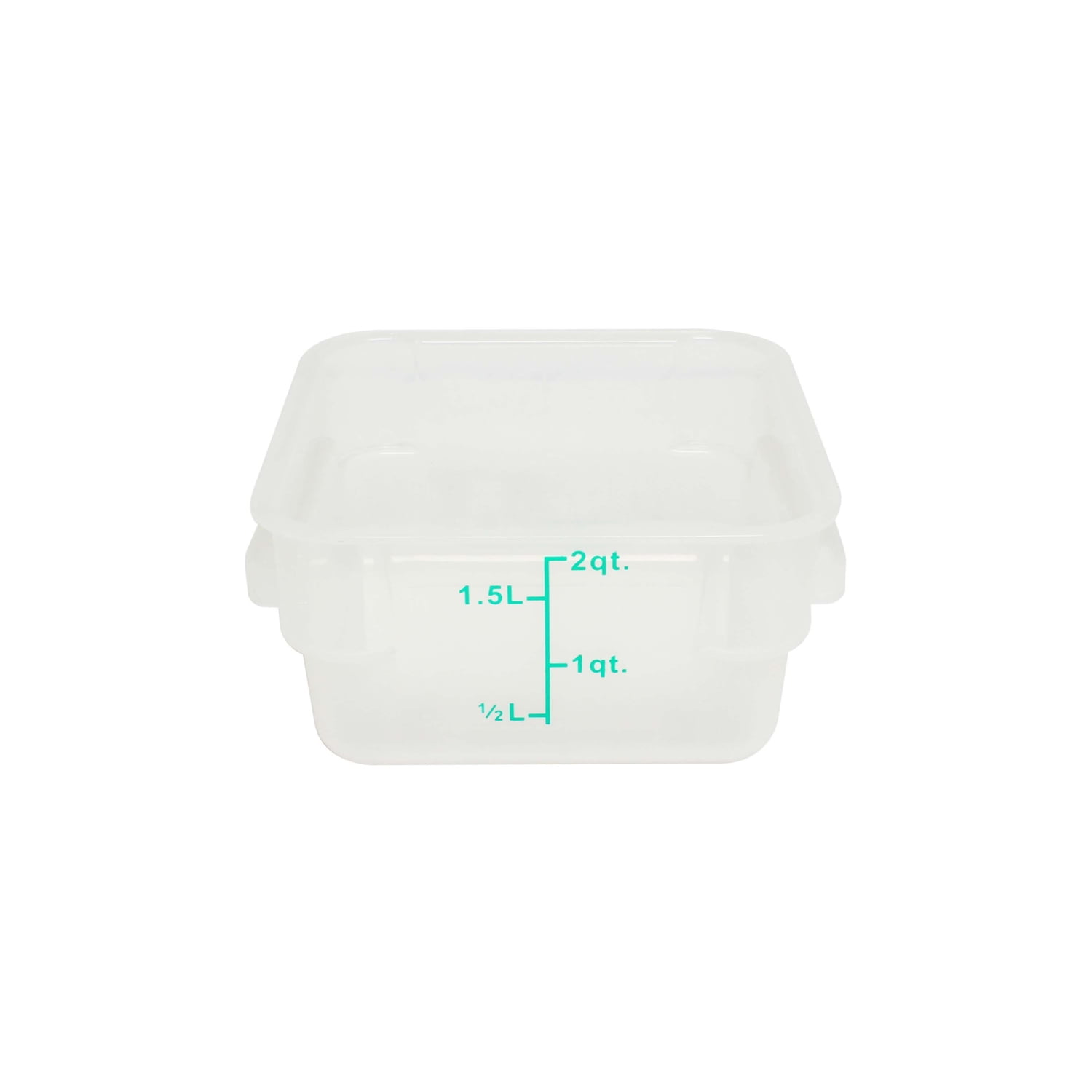 2 Qt Plastic Square Food Storage Containers, Translucent,Pack of 6