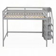 thumbnail image 5 of Gray Full Size Loft Bed with Built-in Storage & Staircase, Maximize Room Space!, 5 of 17