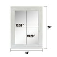 thumbnail image 6 of Stonebriar 24" x 18" Off-White Country Rustic Rectangle Natural Wood Wall Mirror, 6 of 7