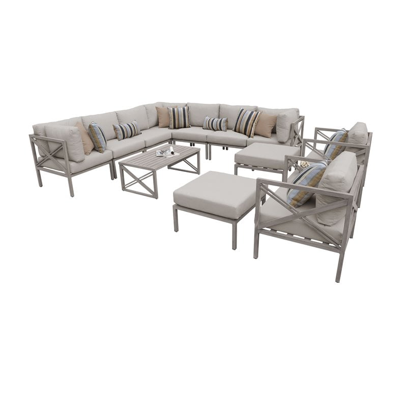Carlisle 13 Piece Outdoor Wicker Patio Furniture Set 13a