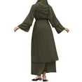 thumbnail image 4 of IBTOM CASTLE Women's Chiffon Muslim Cardigan Kaftan Middle East Arabian Abaya Dress Casual Islamic Cover up Long Dresses XXL Army Green, 4 of 8