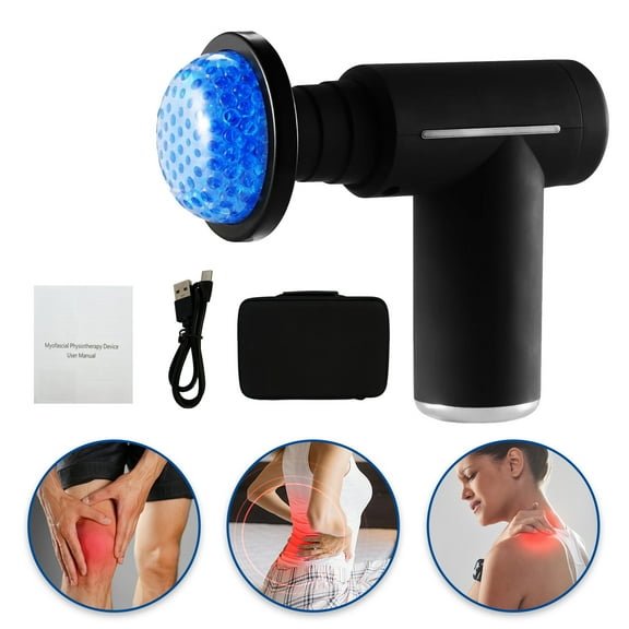 Baokaler Massager Gun, Cordless Hot and Cold Percussion Deep Tissue Massager Gun, 6 Intensity Levels, Black