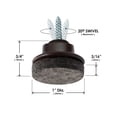 thumbnail image 3 of Protectores de suelo para muebles Slipstick CB259, de fieltro, 25 mm, 3 of 6