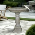 thumbnail image 4 of Antique Pedestal Bird Bath, Bird Baths for Outdoors, Concrete Bird Bath Bird Feeder Seed Tray for Garden Yard Decor, 4 of 9