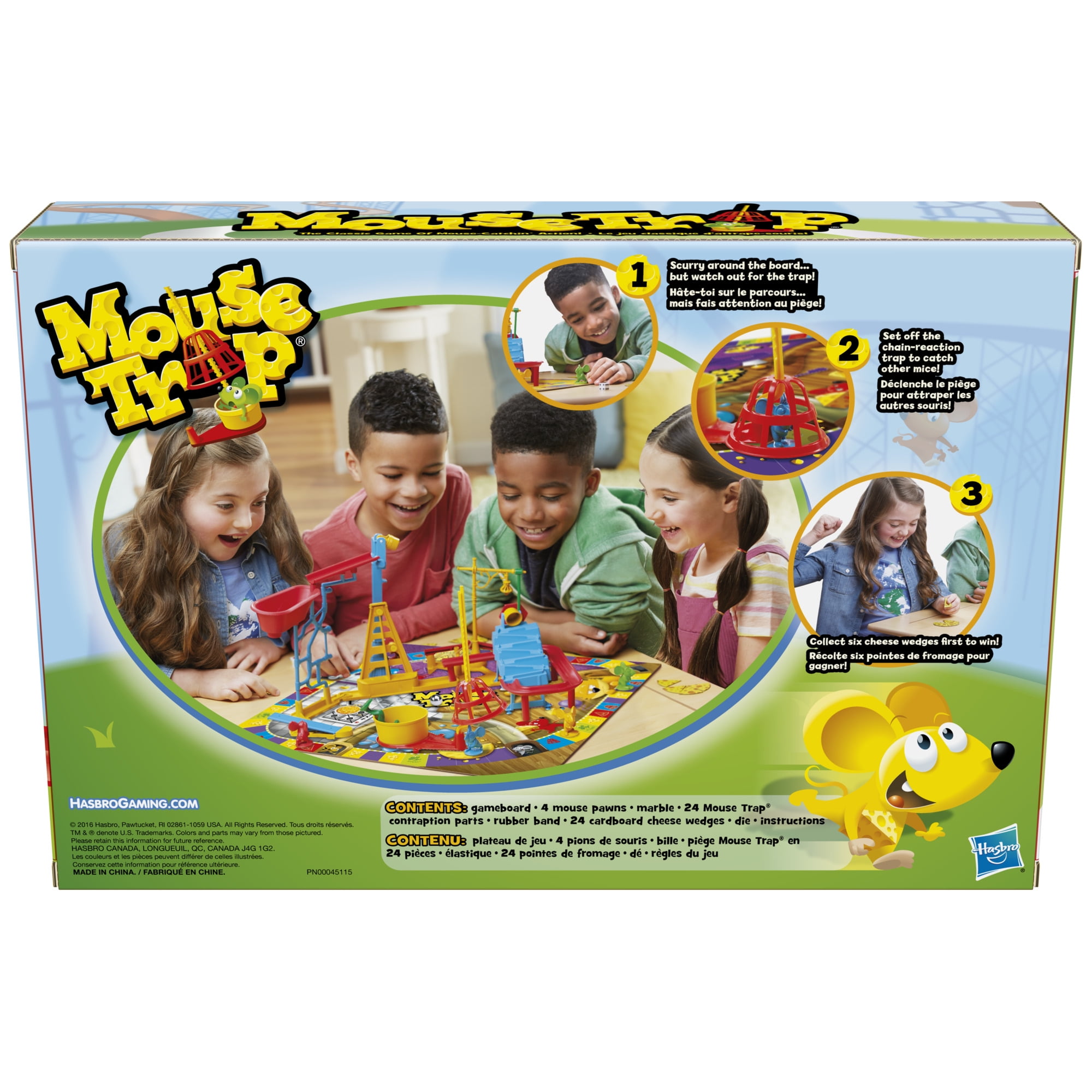 Mouse Trap Kids Board Game, Kids Game for 2-4 Players, Ages 6 and up