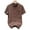 Coffee, variant on Zynviq Short Sleeve Tee Shirts Men Button Down Band Collar Solid Waffle Casual Shirts Mens Tops L