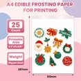 thumbnail image 2 of Hojas de glaseado de papel comestible A4, 25 unidades, para tartas Derzio, 2 of 6