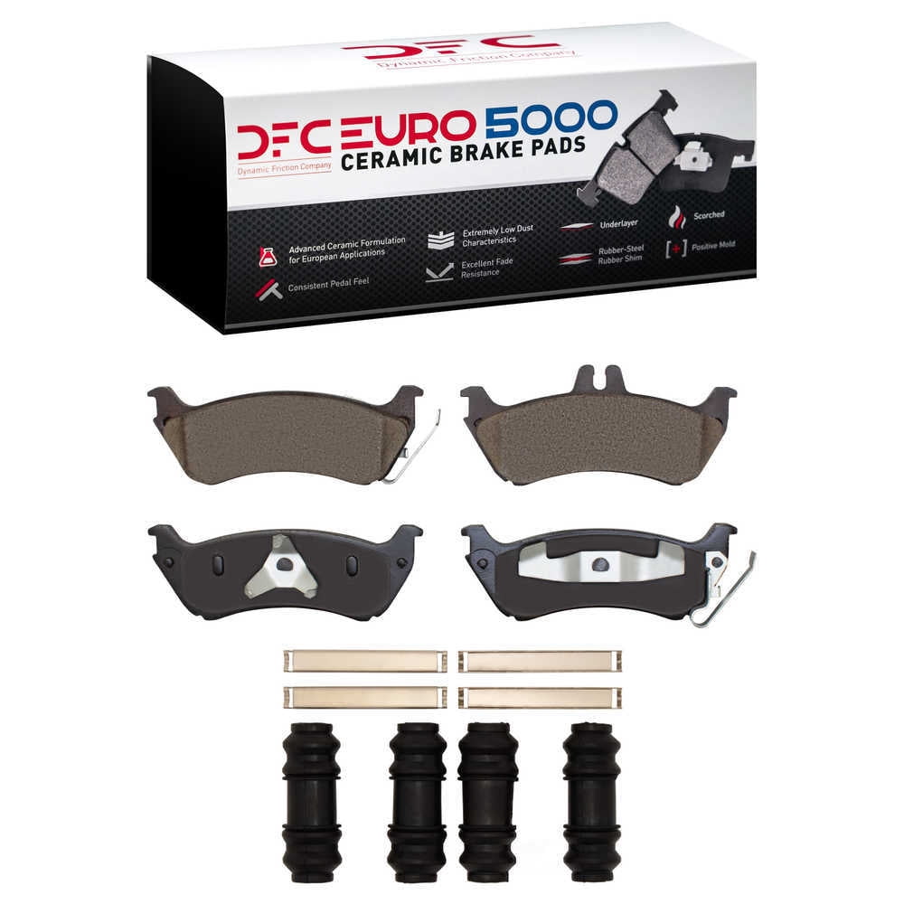 Dynamic Friction Company 1600-0875-01 DFC EURO 5000 Ceramic Brake Pads and Hardware Kit