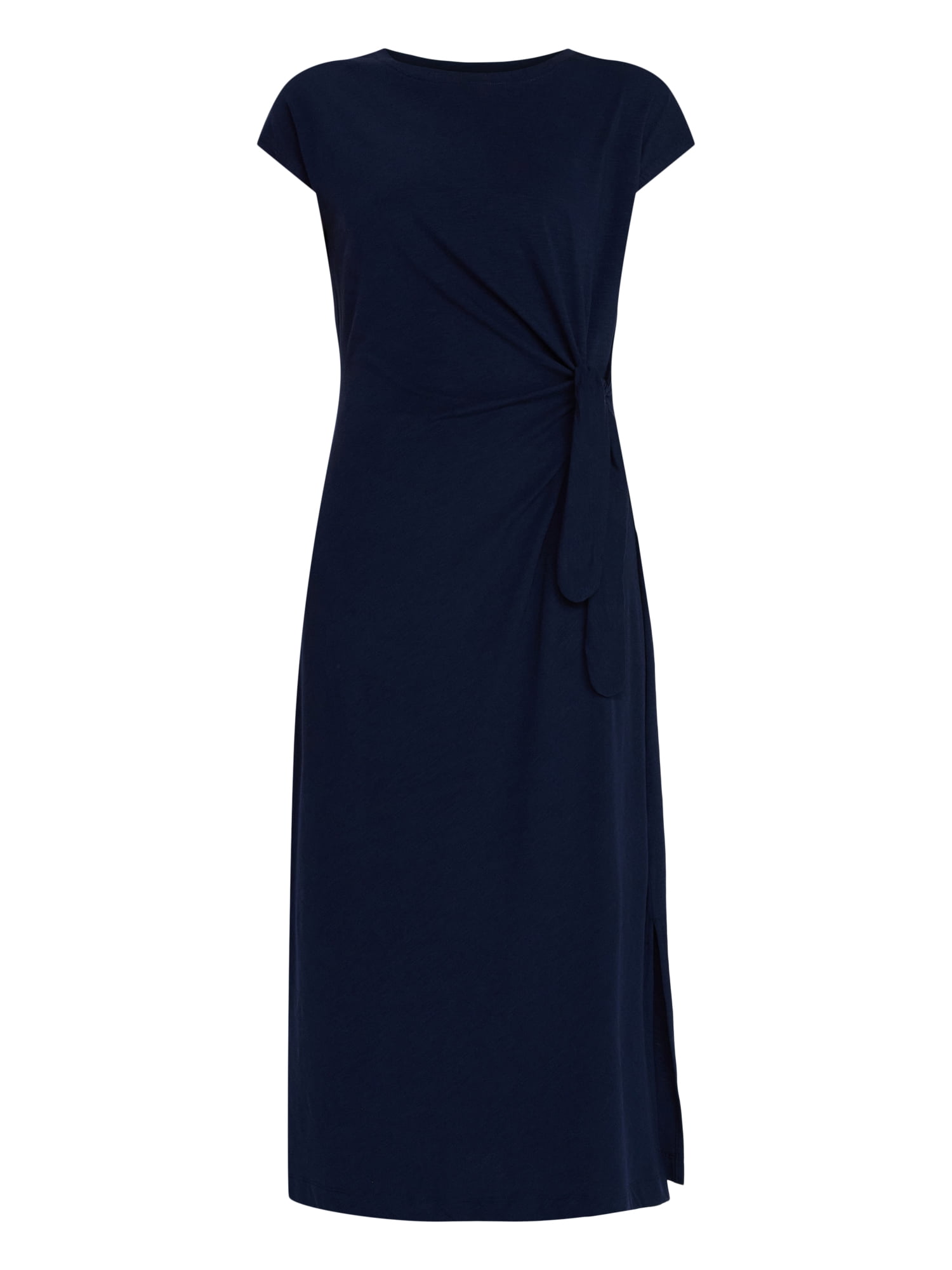 Time and Tru Women's and Women's Plus Side Tie Midi Dress with Dolman Sleeves, Sizes XS-4X