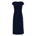thumbnail image 3 of Time and Tru Women's and Women's Plus Side Tie Midi Dress with Dolman Sleeves, Sizes XS-4X, 3 of 5