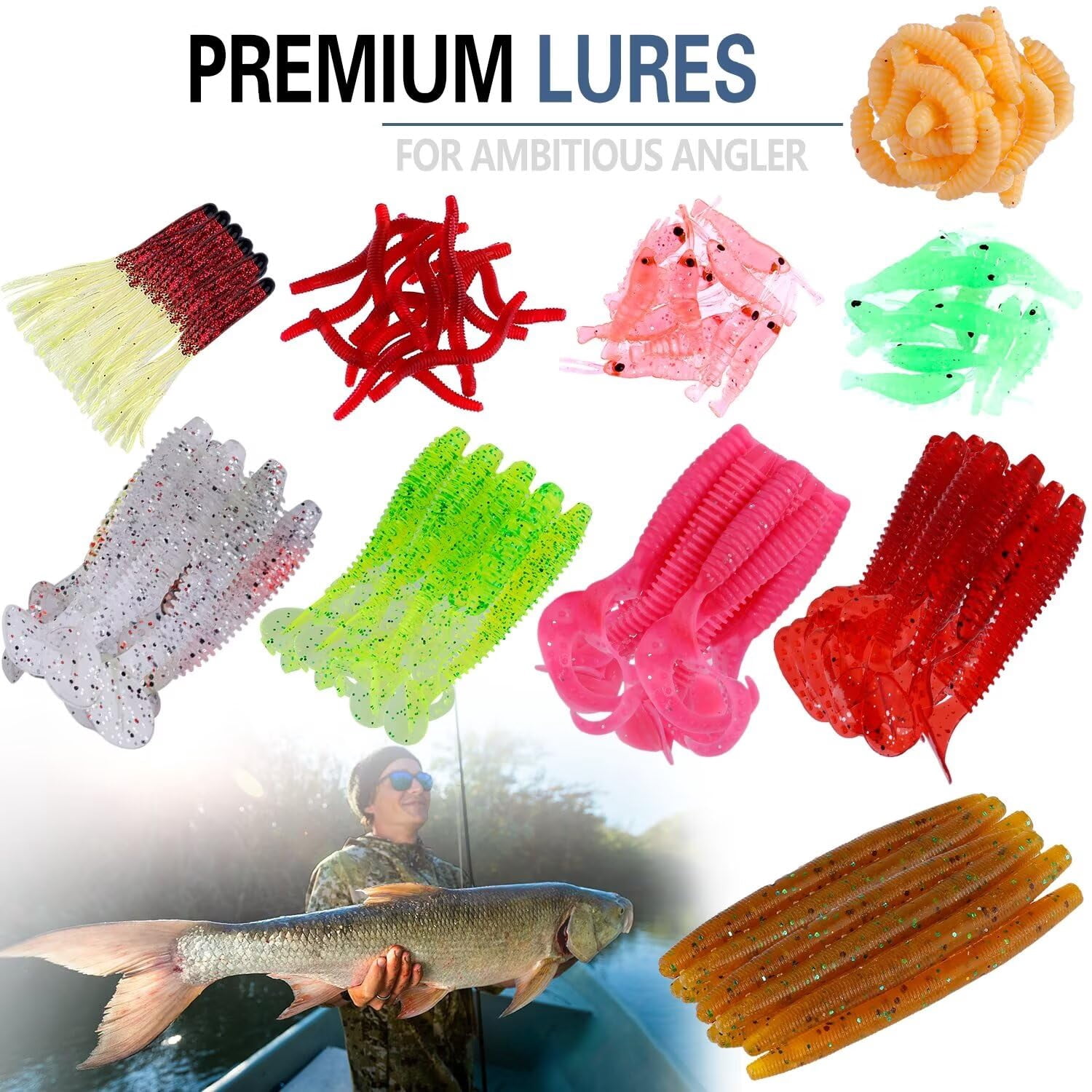 Fishing Lures  All-in-one Tackle Box With Included Gear Lure Bait Accessories Kit For Freshwater Bass Trout Ideal Gifts Men Father & Beginners