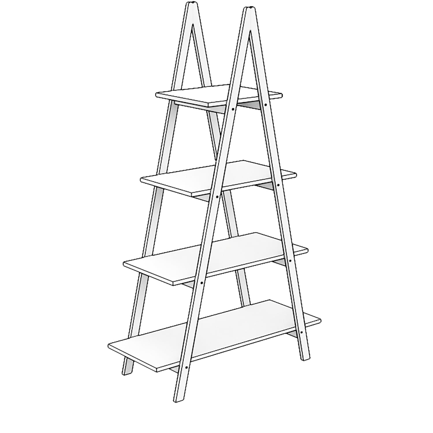 4-Tier Ladder Bookcase Multifunctional Display Shelf, Christmas Village Display Stand, Tall Ladder Shelf Storage Organizer for Living Room, Home Office