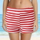 thumbnail image 2 of Gibobby Pantalones cortos de natación Pantalones cortos de Bikini de cintura alta para correr con botones para mujer(Rojo,M), 2 of 5