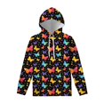 thumbnail image 3 of Sudadera con capucha con estampado 3D de alas de mariposa de colores para hombre, sudadera con capucha de manga larga para primavera y otoño, sudaderas para niños, sudaderas de calle de gran tamaño, 3 of 5