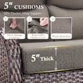 thumbnail image 5 of Opohoro 7 PCS Outdoor Patio Conversation Set, Weather Resistant Wicker Sofa Set with Patio Swivel Chairs and Ottomans for Deck, Backyard, Brown/Gray, 5 of 16