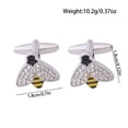 thumbnail image 2 of Gemelos con diseño de abeja para hombre, cristal espumoso, esmalte y miel, 2 of 3