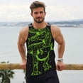 thumbnail image 6 of KLL DINOSAUR IN SPACE Print Men's Muscle Gym Workout Stringer Tank Tops Bodybuilding Fitness T-Shirts Tank Tops Men-XX-Large, 6 of 7