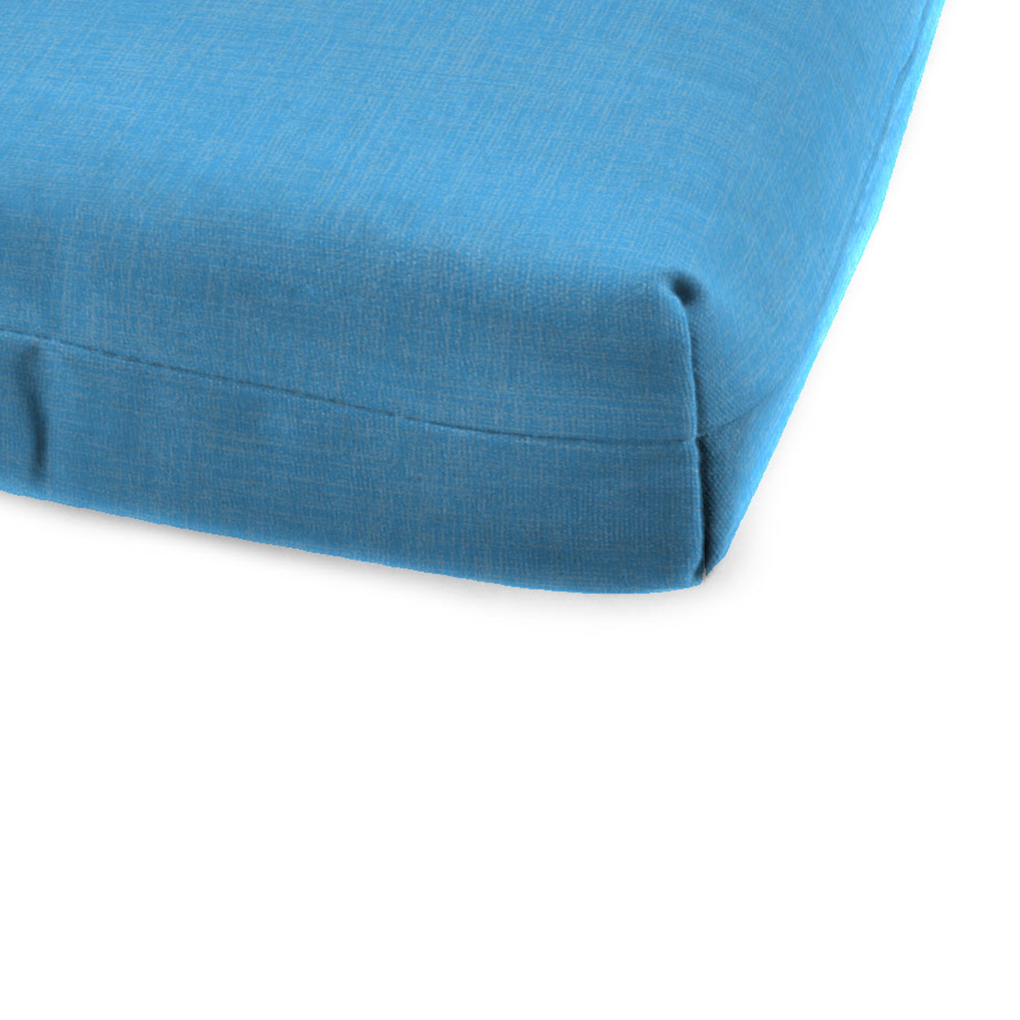 Jordan Manufacturing 72" x 22" Celosia Ice Blue Crosshatch Rectangular Outdoor Chaise Lounge Cushion with Ties and Hanger Loop