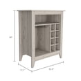 thumbnail image 3 of Light gray essential bar cabinet | Features built - in wine racks and open shelf | Enhances room decor, 3 of 3
