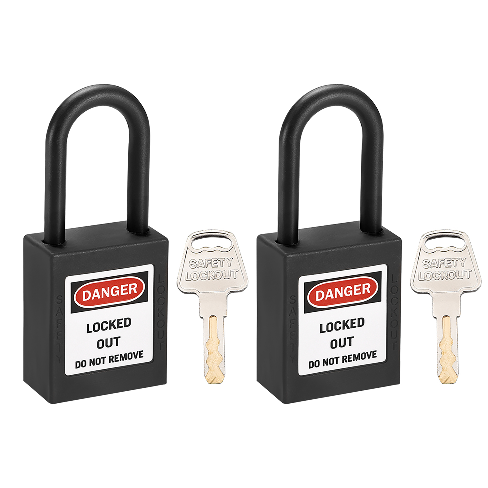 Lockout Tagout Locks, 11/2 Inch Shackle Key Alike Safety Padlock