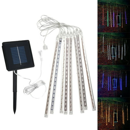 Ip65 Shower (8PCS 30cm Tube Solar LED Lights Outdoor Light IP65 Meteor Shower Rain Garden Tree For Party Wedding)