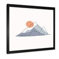thumbnail image 2 of Designart 'Abstract Red Moon With Mountainscape' Modern Framed Art Print, 2 of 4