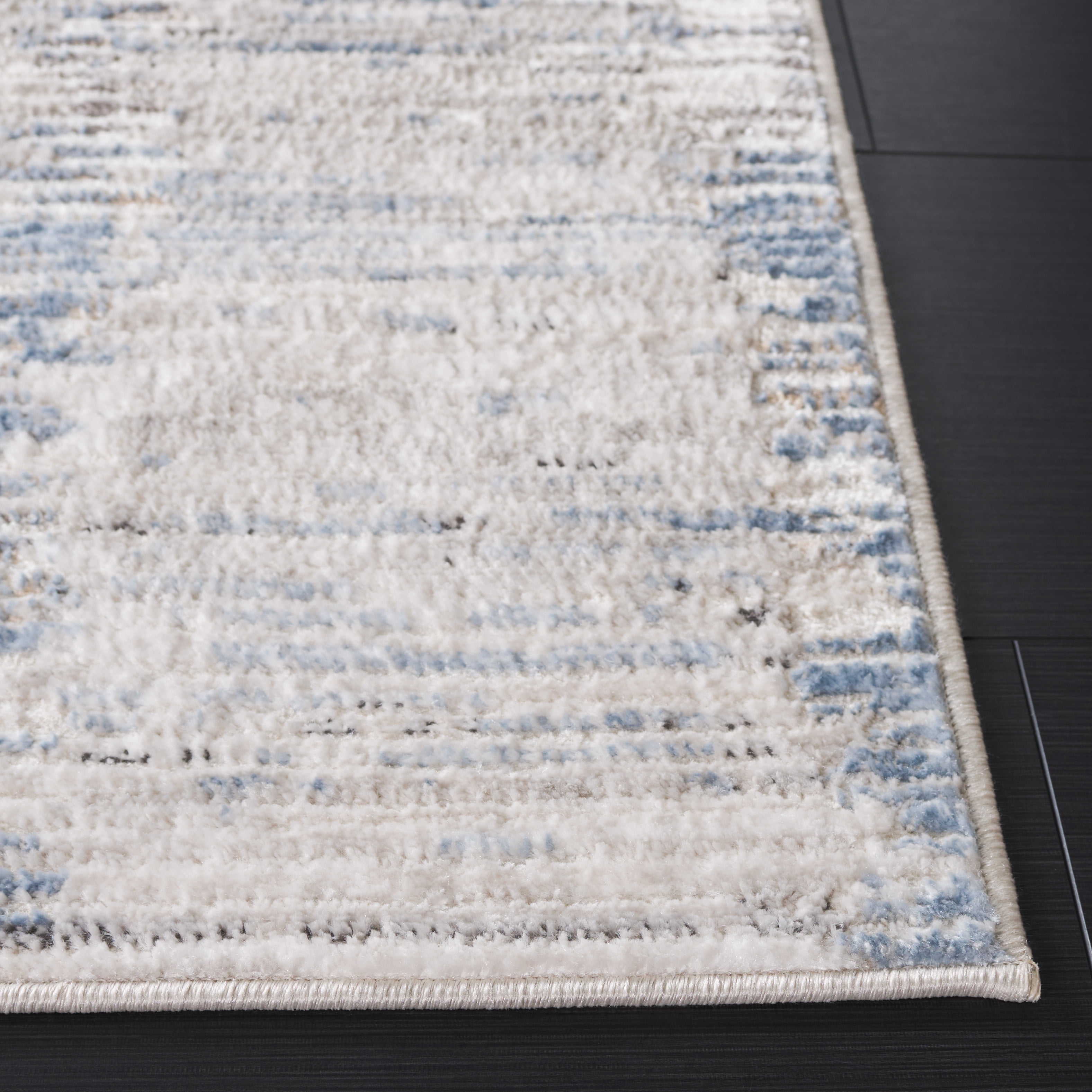 SAFAVIEH Quincy Abraham Abstract Indoor/Outdoor Area Rug, Ivory/Light Grey, 8' x 10'