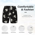 thumbnail image 5 of Lsque Mens Swim Trunks Rose Flowers Pattern - Bathing Suit Compression Liner - Beach Swim Shorts Swimwear - (S-3XL) - Stretch Quick Dry -Small, 5 of 9