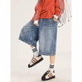 thumbnail image 3 of EMMIOL Women's Jean Shorts Y2K Mid Waist Baggy Wide Leg Denim Shorts,Distressed Jorts for Summer Streetwear, 3 of 5