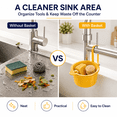 thumbnail image 3 of Faucet Hanging Strainer Sink Strainer Basket Self Cleaning Kitchen Sink Strainer Basket Faucet Hanging Food Catcher Auto Dump Filter for Leftovers Fruit and Veggies Wall Mounted Sink Draining Basket, 3 of 8