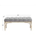 thumbnail image 3 of Metal Bench with Velvet Seat, 3 of 9