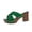Green, variant on Orange Womens Solid Color Open Toe Heels, Cross Strap Thick Heel High Heel Shoes For Ladies
