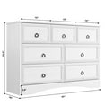 thumbnail image 4 of Relefree 7 Drawer Dresser Chests for Bedroom, Modern Farmhouse Chest of Drawers for Home Storage Organization,White, 4 of 9