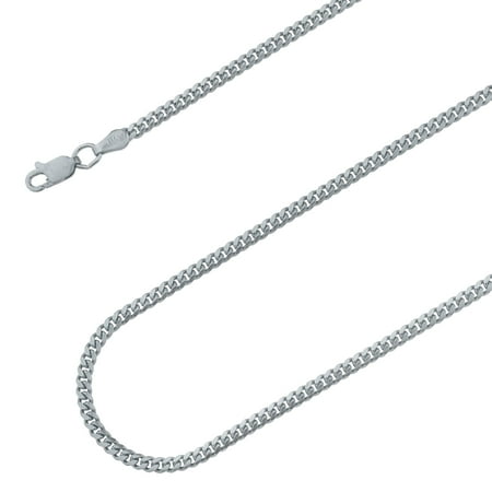 925 Sterling Silver 3mm Miami Cuban Rhodium Chain
