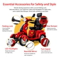 thumbnail image 5 of Xlluproid 4-Wheel Heavy Duty Mobility Scooter for Adults & Seniors - 1000W Motor,Adjustable Seat,Remote Key & Locking Rear Storage Box,Red, 5 of 15