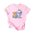thumbnail image 7 of I Was 6 Now I'm 7 Unicorn Birthday Shirt for Girls Rainbow Magical 7th Birthday Tee for Kids Adults Pink Shirt Adult Medium, 7 of 7