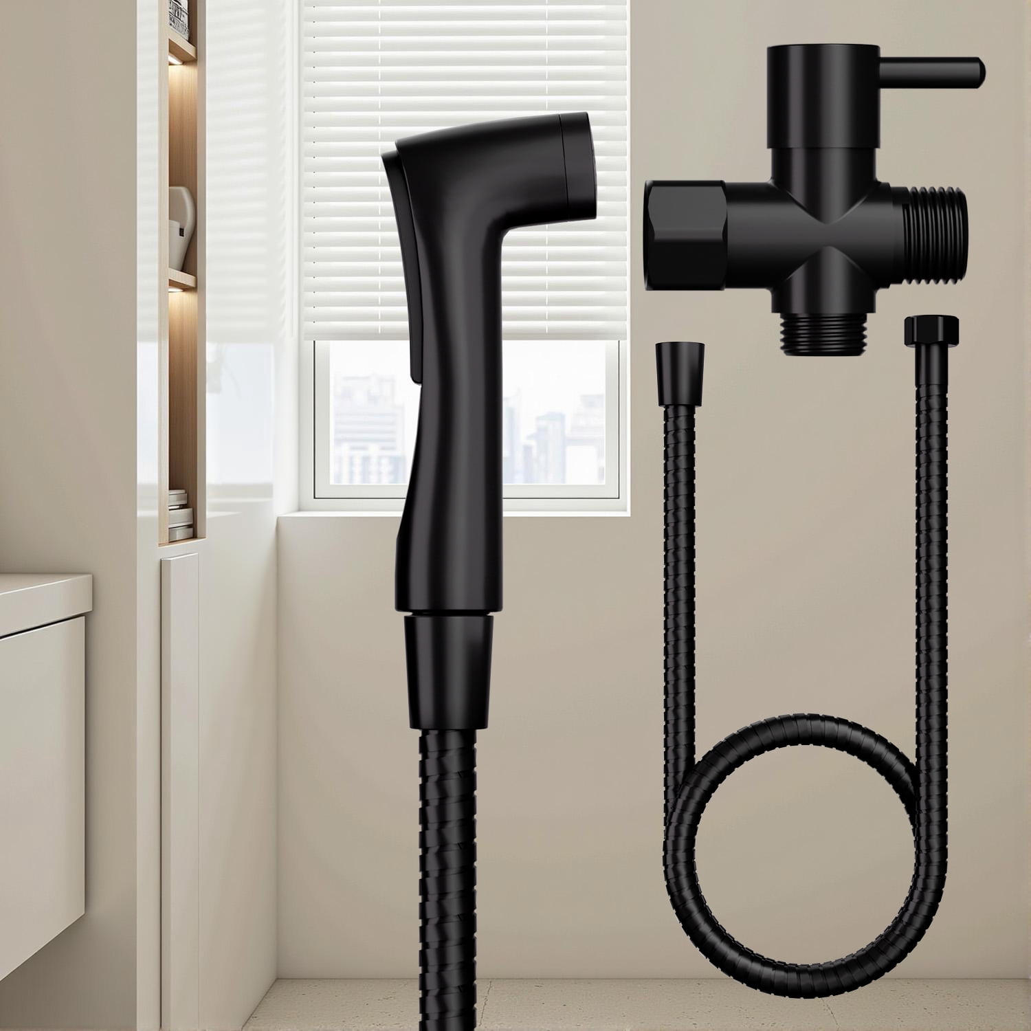 Handheld Bathroom Bidet Sprayer Bidet Attachment with Wall Mount Hose Kit Included