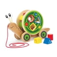 thumbnail image 1 of Caracol Pull Toy con forma de caracol para caminar, de madera, con clasificador de formas, 1 of 8
