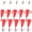 Red, variant on Multicolor Popping Cork Fishing Floats 10-Pack Freshwater Saltwater Tackle