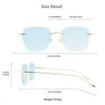 thumbnail image 4 of LifeArt Pure Titanium Frame Glasses/Blue Light Blocking Reading Glasses, Reduce Eyestrain, Stylish for Men and Women(Gold,+1.00 Magnification), 4 of 5